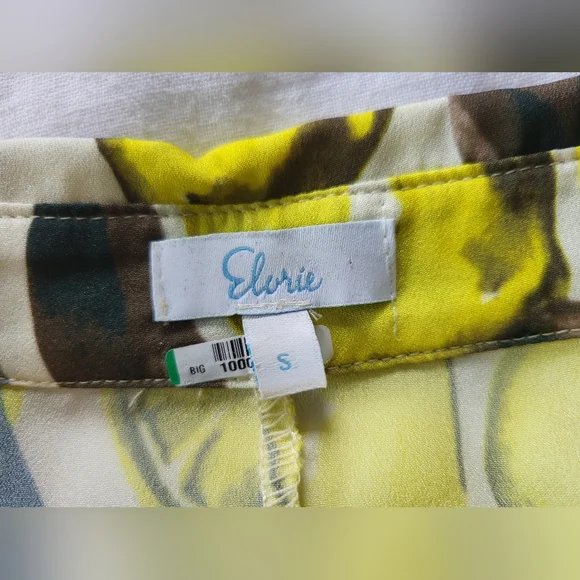 Elodie Cottagecore Lemon Sleeveless Mini Dress w/Buttons & Collar, Size Small - Picture 8 of 15